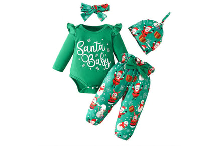 Baby's Christmas Themed Outfit Set - 5 Sizes & 2 Colours