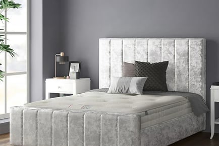 Valencia Crush Velvet Bed Frame in 6 Sizes and 8 Colours