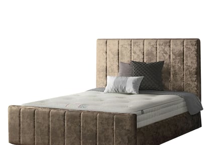 Valencia Crush Velvet Bed Frame in 6 Sizes and 8 Colours