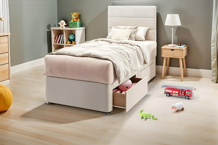 Kids' Elegance Divan Bed & Mattress - Optional Storage