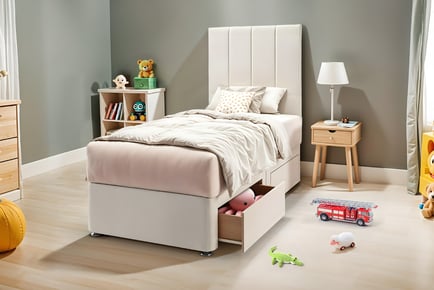 Bed Set with Optional Mattress or Storage - 2 Sizes & 5 Colours