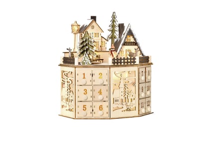 Reusable Wooden Advent Calendar with Drawers - 24 Days!