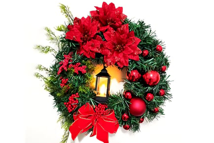 LED Christmas Garlands Decoration Wreath Light - Red or Gold