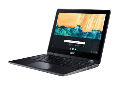 2-in-1 Black Acer Chromebook 11-inch with 360° Flip Design