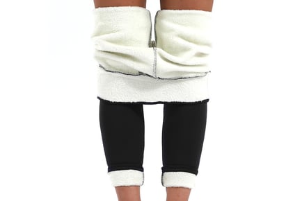 Women's Thick Sherpa Leggings - 5 Sizes & 4 Colours