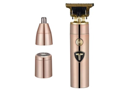 Men's Electric Hair Trimmer & Beard Groomer - Gold or Blue