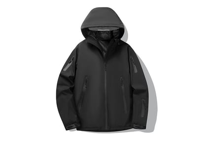 Men's USB Powered Windbreaker with 10 Heating Zones - 6 Sizes