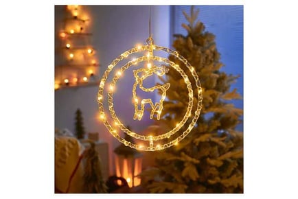 2Pcs Xmas Double Ring LED String Lights