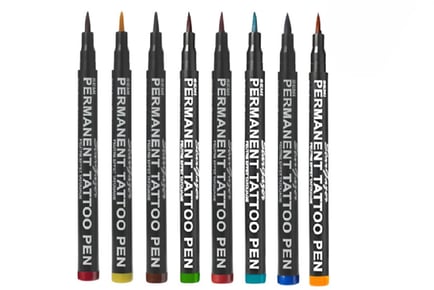 Vibrant Semi-Permanent Tattoo Pens Set