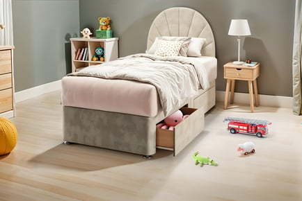 Celine Plush Divan Bed with Optional Mattress & Storage - 5 Colours