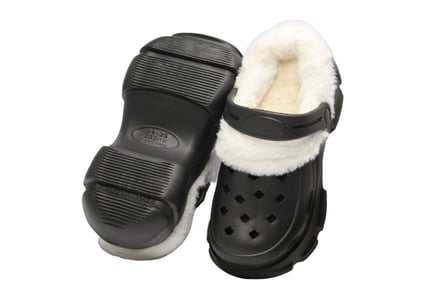 Crocs-Inspired Thermal Fleeced Clogs with Thick Sole - 3 Sizes & 2 Colours