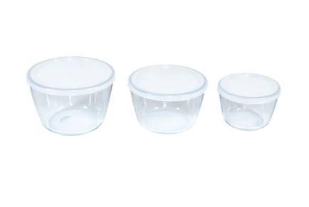 Pyrex Cook & Freeze 3pc Borosilicate Container Set - 2 Options