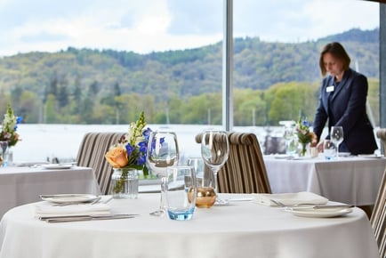 3-Course Dining, Spa Access & Wine for 2 - Lake Windermere - The Old England Hotel & Spa