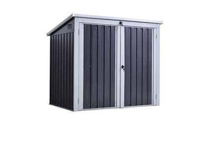 Steel Two-Bin Storage Shed - 2 Options