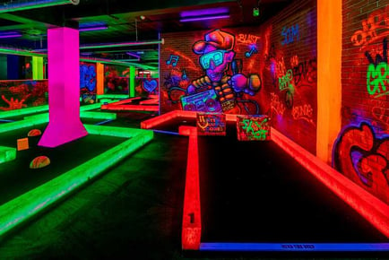 Glow in the Dark Mini Golf & Slushy at Glow in One - Watford