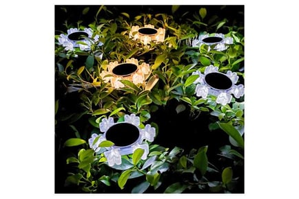 2Pcs Snowflake Solar Underground Light