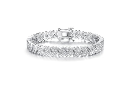 18K White Gold-Plated Bracelet