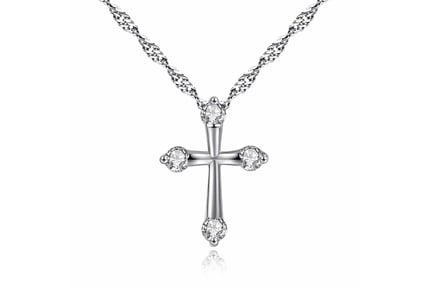 Crystal Cross Pendant Necklace