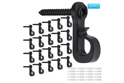 20 Pcs Screw Hooks Hanging Hooks Clips