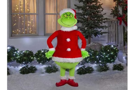 Grinch Inspired Xmas Ornament Plush Toy