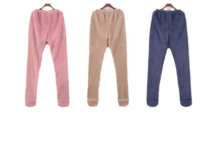 Warm Fleece Lined Plush Footed Pyjama for Adults - 5 Sizes & 3 Colours