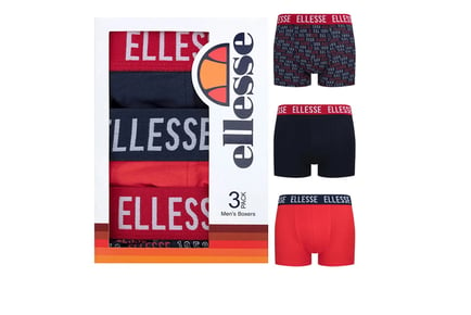 Pack of 3 Men's Ellesse Boxer Shorts - 3 Sizes