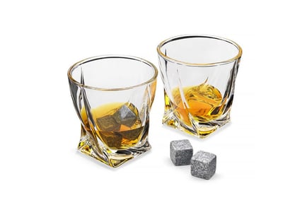 Connoisseur Twisted Glasses & Ice Stones