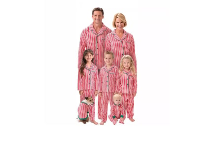 Striped Candy Cane Family Matching Christmas Pyjamas!