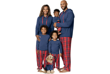 Navy Plaid Family Pajama Set - 3 Sizes & Bundle Options