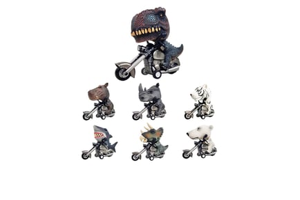 Friction-Powered Animal Dinosaur Motorcycle Toy - 7 Styles