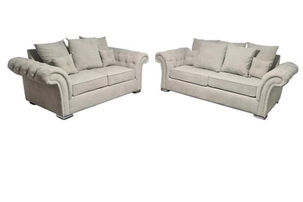 Crofton 3+2 Seater Sofa Set - Stone