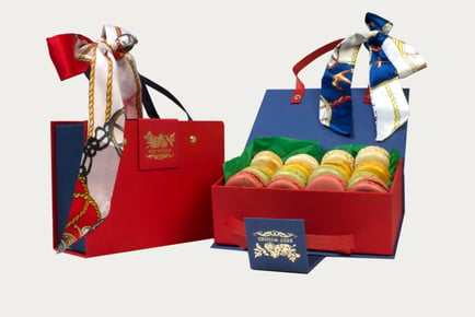 Luxury Christmas Macaron Handbag Gift Box - Red or Orange PRICE DROP