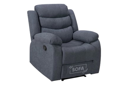 Fabric Recliner Chair w/ Assembly Service Option - Dark Grey