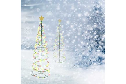 LED Solar Powered Xmas Tree Stake Light