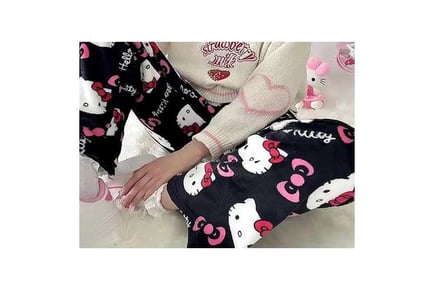 HelloKitty Inspired Flannel Pajama Pants