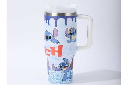 Stitch Inspired 40oz Tumbler with Straw