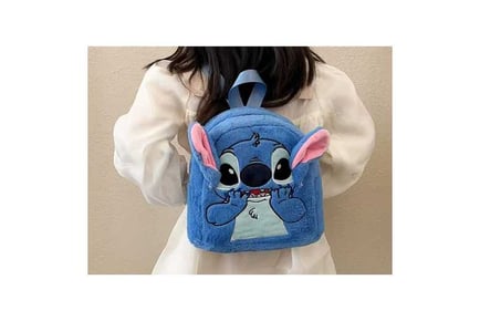 Stitch Inspired Furry Plush Backpack