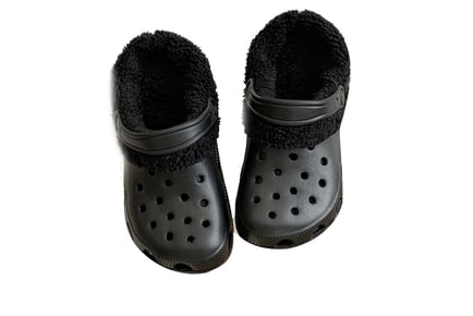 Croc-Inspired Fleece Lined Fuzzy Shoes - 5 Sizes & 3 Colours