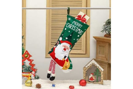 4Pcs Xmas Hanging Stocking Candy Bag