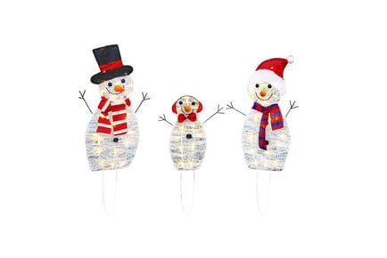 3-Piece Outdoor Christmas Stake Lights