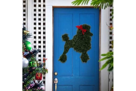 Dog Shaped Christmas Wreath