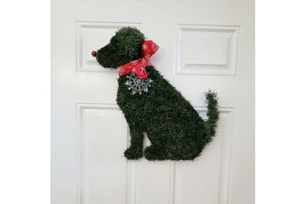 Dog Shaped Christmas Wreath