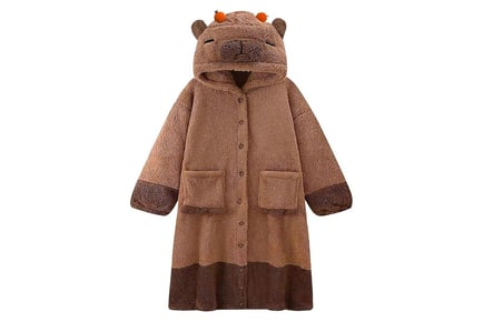 Capybara Full-Length Velvet Pyjama Coat - 4 Sizes, 2 Options