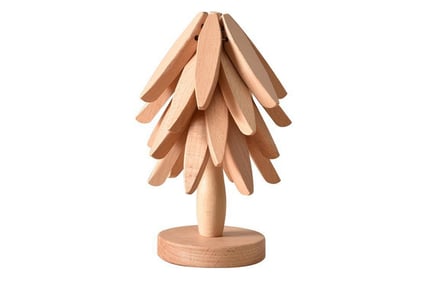 Folding Tree-Shaped Wooden Trivet - 3 or 4 Layer - 2 Colours