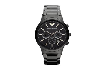 Emporio Armani Men's AR2453 Watch with Chronograph - Black