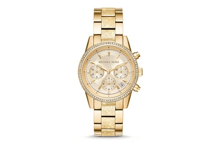 Michael Kors Ladies' Ritz Gold Watch with Two Years Warranty