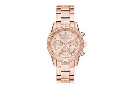 Michael Kors MK6598 Ritz Chronograph Women's Watch - Rose Gold