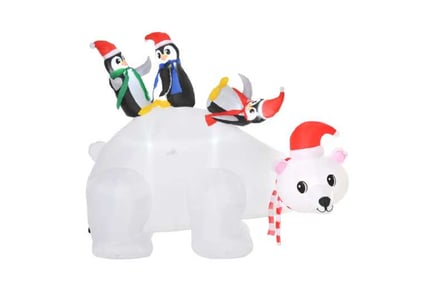 1.5m Polar Bear & Penguin Inflatable