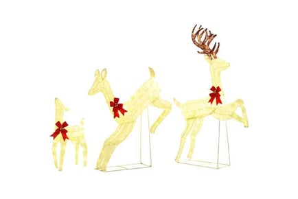 Three-Piece LED Reindeer Set