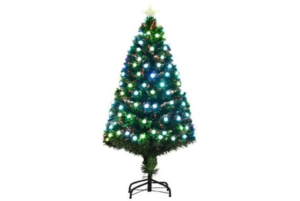 5ft Tree w/ Vase & LEDs - Green